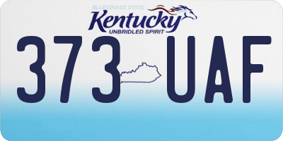 KY license plate 373UAF
