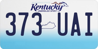 KY license plate 373UAI