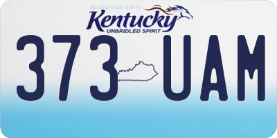 KY license plate 373UAM