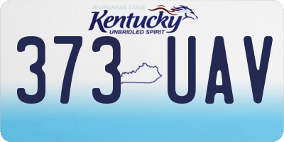 KY license plate 373UAV