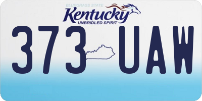 KY license plate 373UAW