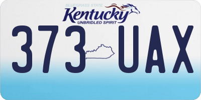 KY license plate 373UAX