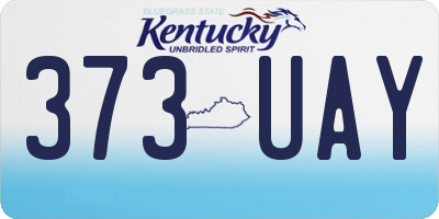 KY license plate 373UAY