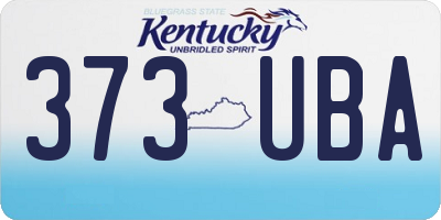 KY license plate 373UBA