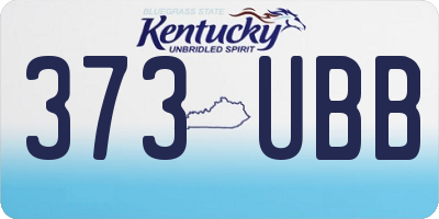 KY license plate 373UBB