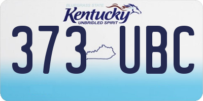 KY license plate 373UBC