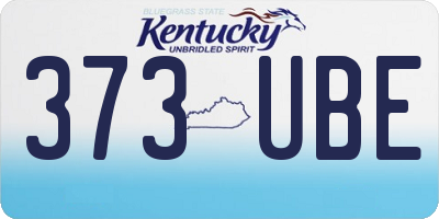 KY license plate 373UBE