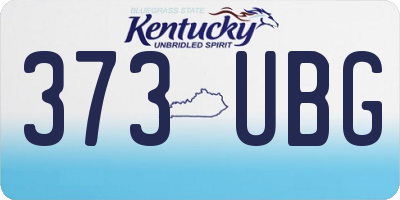 KY license plate 373UBG