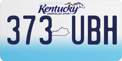 KY license plate 373UBH