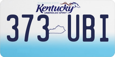 KY license plate 373UBI