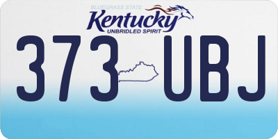 KY license plate 373UBJ