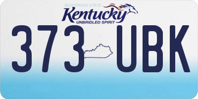 KY license plate 373UBK