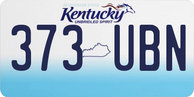 KY license plate 373UBN