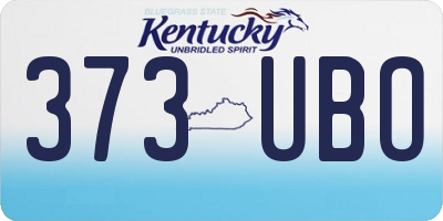 KY license plate 373UBO