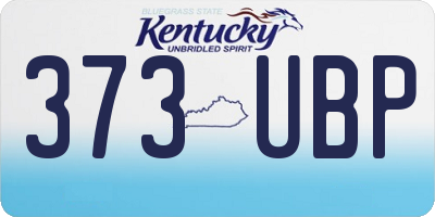 KY license plate 373UBP
