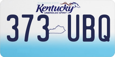 KY license plate 373UBQ