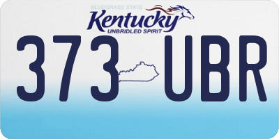 KY license plate 373UBR