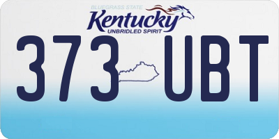 KY license plate 373UBT