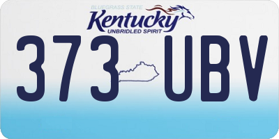 KY license plate 373UBV