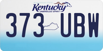 KY license plate 373UBW
