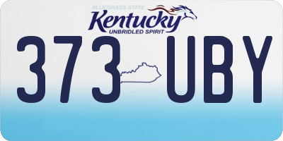 KY license plate 373UBY