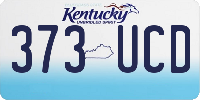 KY license plate 373UCD