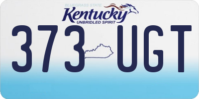 KY license plate 373UGT