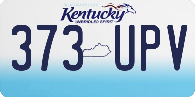 KY license plate 373UPV