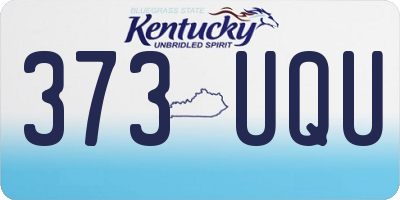 KY license plate 373UQU