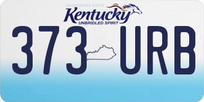 KY license plate 373URB