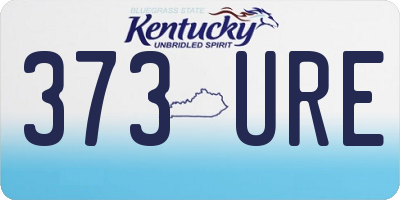 KY license plate 373URE