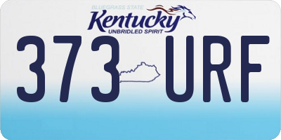 KY license plate 373URF