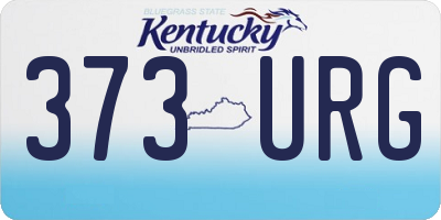 KY license plate 373URG