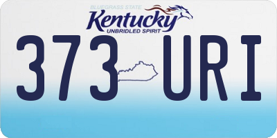 KY license plate 373URI