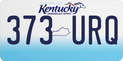 KY license plate 373URQ