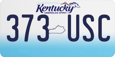 KY license plate 373USC