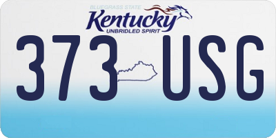 KY license plate 373USG