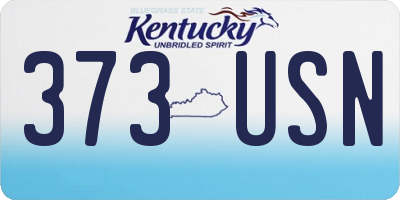 KY license plate 373USN