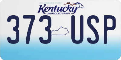 KY license plate 373USP