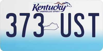 KY license plate 373UST