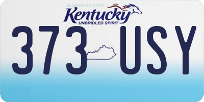 KY license plate 373USY