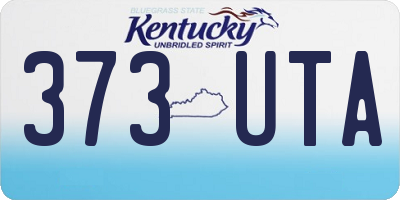 KY license plate 373UTA