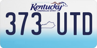 KY license plate 373UTD