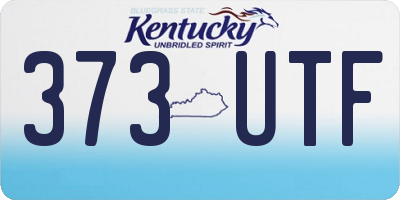 KY license plate 373UTF