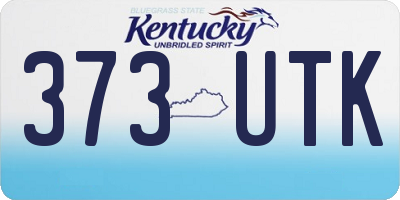 KY license plate 373UTK