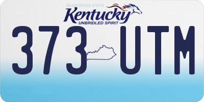 KY license plate 373UTM