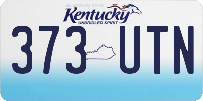 KY license plate 373UTN