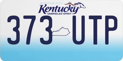KY license plate 373UTP