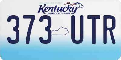 KY license plate 373UTR