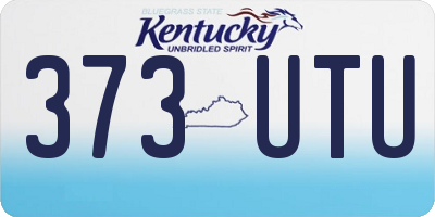 KY license plate 373UTU